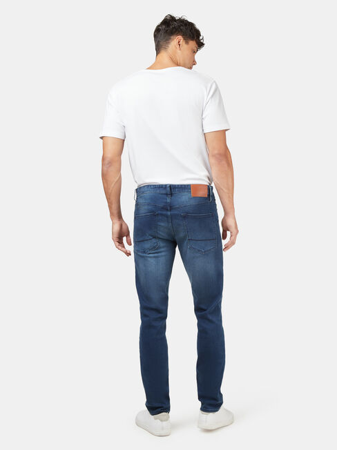 Slim Straight Knit Jeans Blue Black