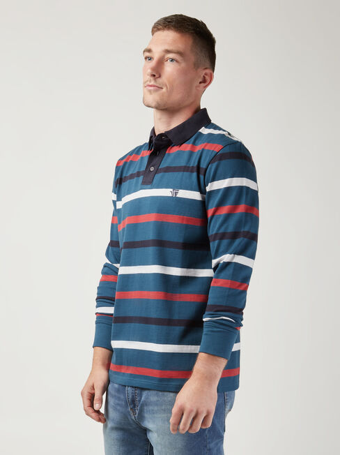 LS Craige Stripe Rugby Polo