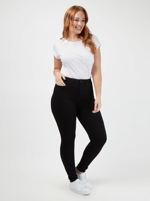 Freeform 360 Contour Curve Embracer High Waisted Skinny 7/8 Black