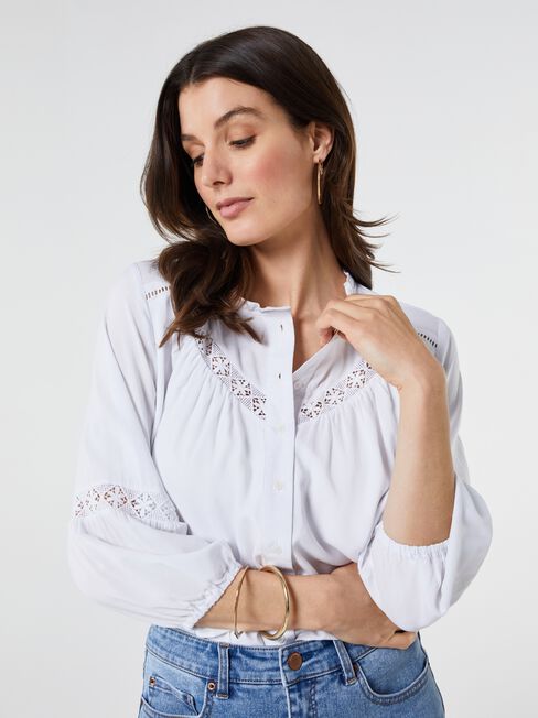 Fawn lace Insert Blouse
