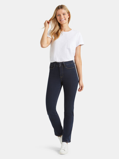 Tummy Trimmer Slim Straight Jeans Absolute Indigo