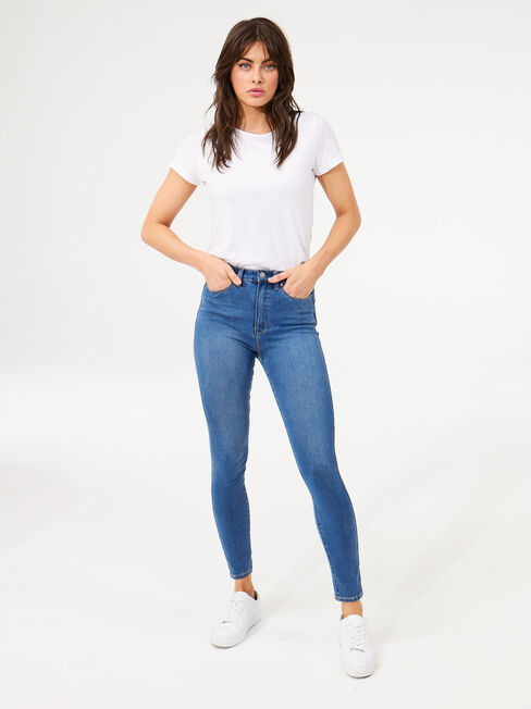 Freeform 360 Contour High Waisted Skinny 7/8 Jeans True Blue