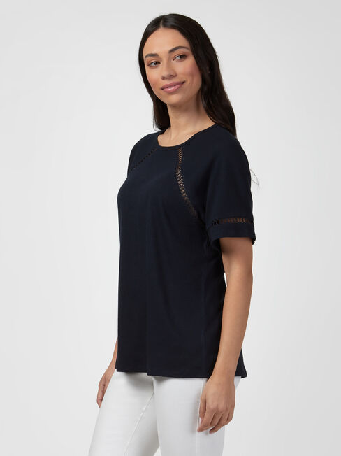 Sage Lace Insert Tee