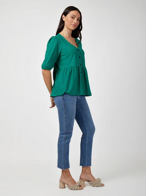 Eden Lacey Button Front Tee