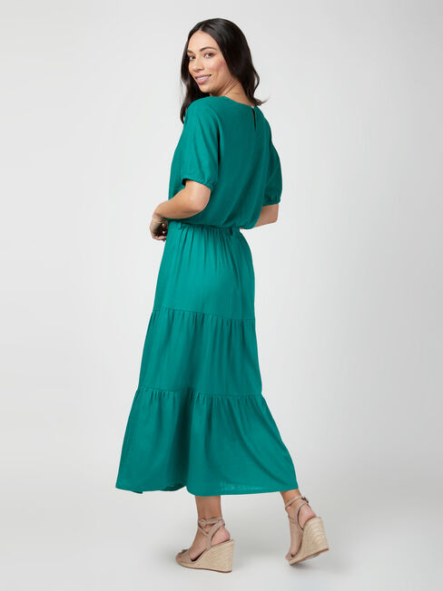 Sara Belted Tiered Skirt