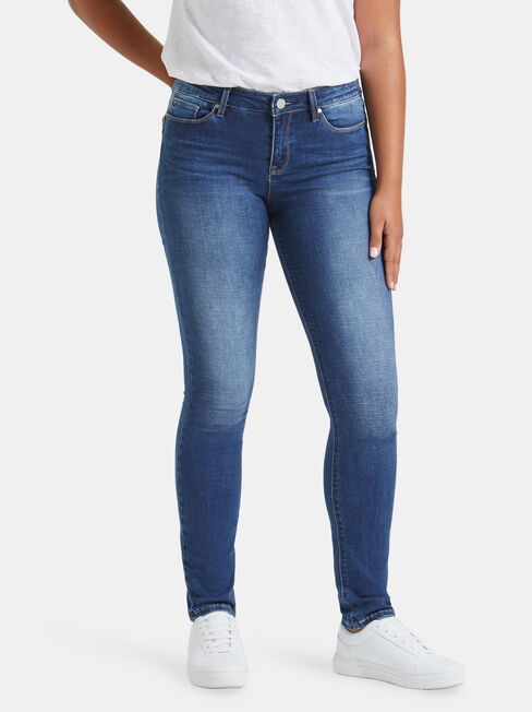 Butt Lifter Skinny Jeans Mid Sapphire
