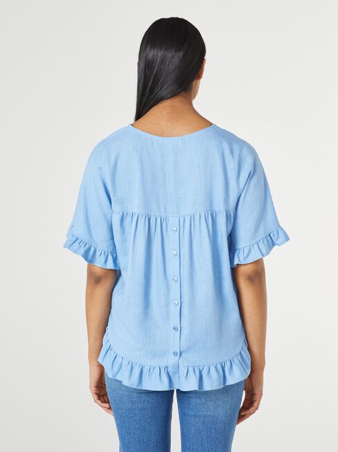Ivy V-Neck Ruffle Top
