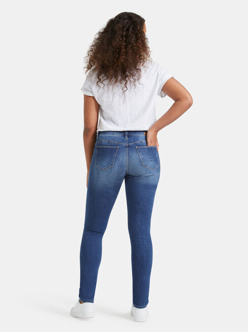 Butt Lifter Skinny Jeans Mid Sapphire