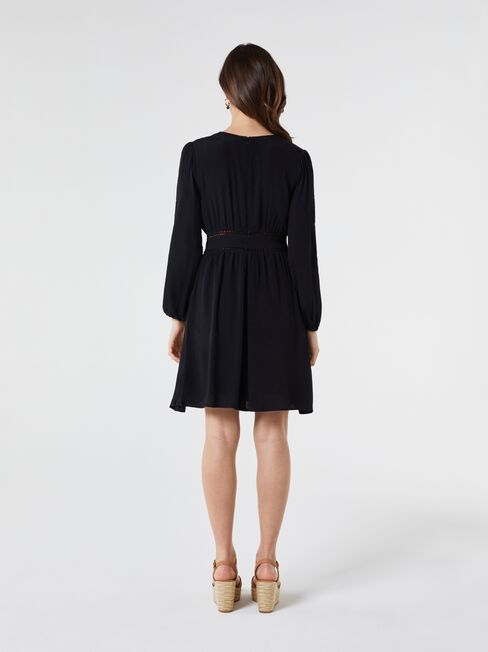 Bridgette Blouson Sleeve V-Neck Dress