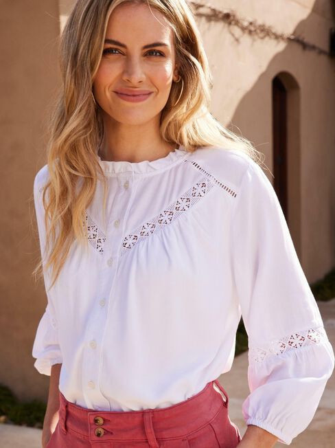 Fawn lace Insert Blouse