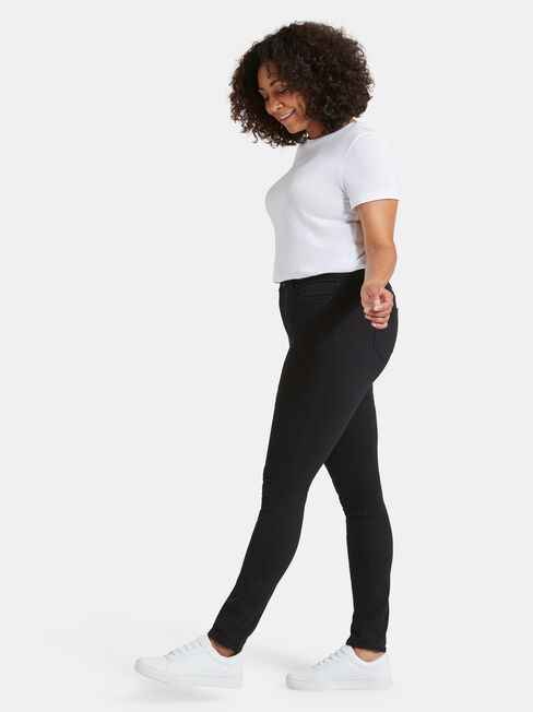Tummy Trimmer Skinny Jeans Black Night
