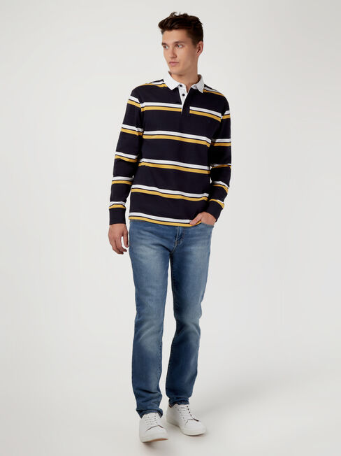 LS Carson Stripe Rugby Polo
