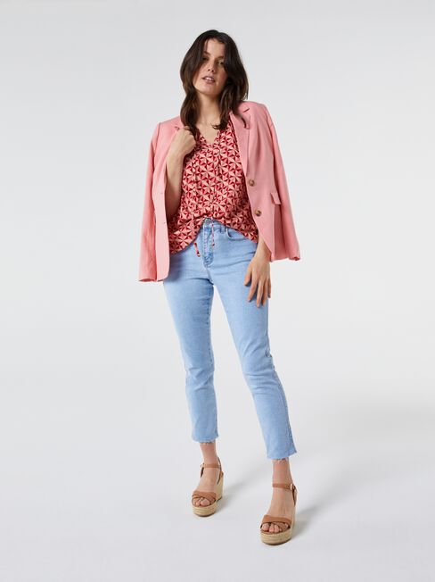 Allegra Tie Front Blouse