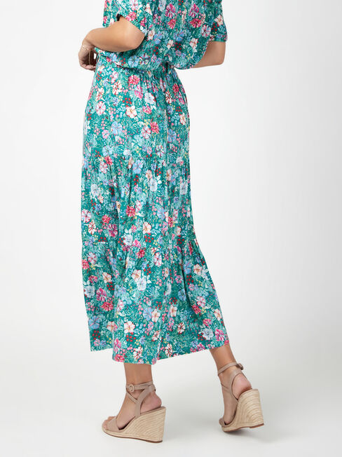 Sara Belted Tiered Skirt