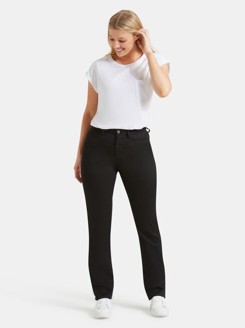 Curve Embracer Slim Straight Jeans Absolute Black