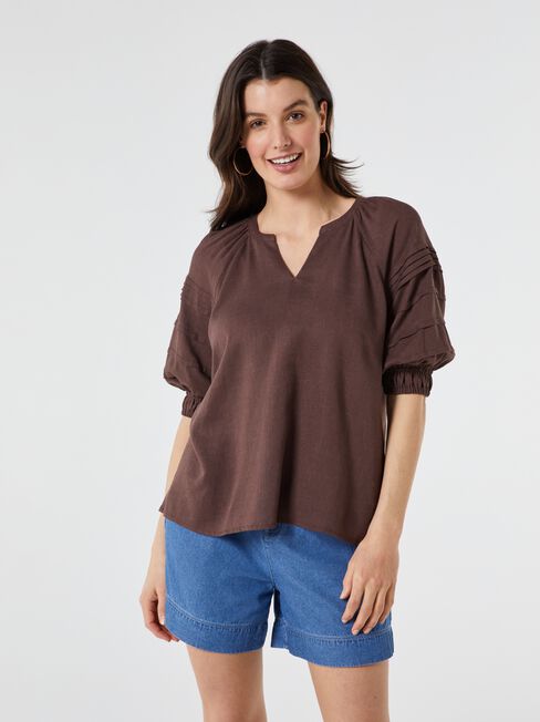 Aubrey Tuck Detail Raglan Top
