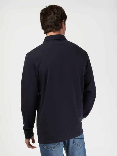 LS Adair Panel Stripe Rugby Polo