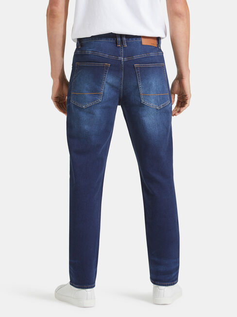 Slim Straight Knit Jeans Dark Indigo