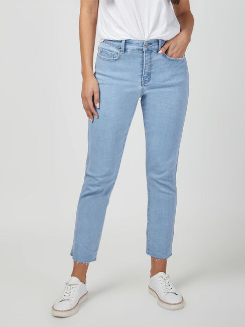 Izzy Mid Waisted Slim Crop Jeans