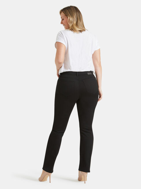 Curve Embracer Slim Straight Jeans Absolute Black