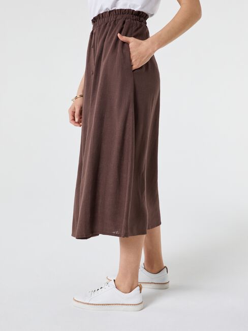 Collette Ruched Waist Midi Skirt
