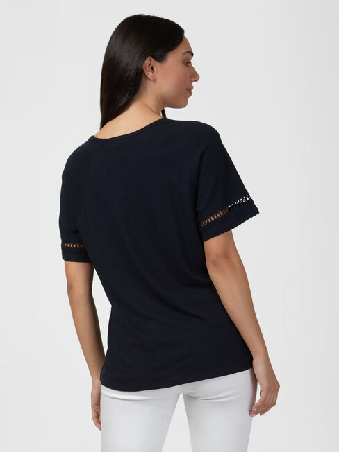 Sage Lace Insert Tee