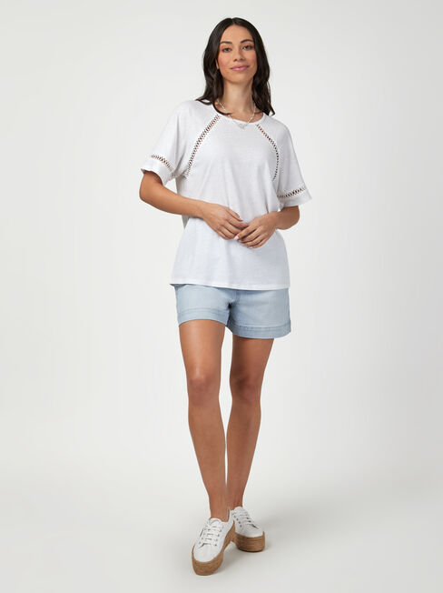 Sage Lace Insert Tee