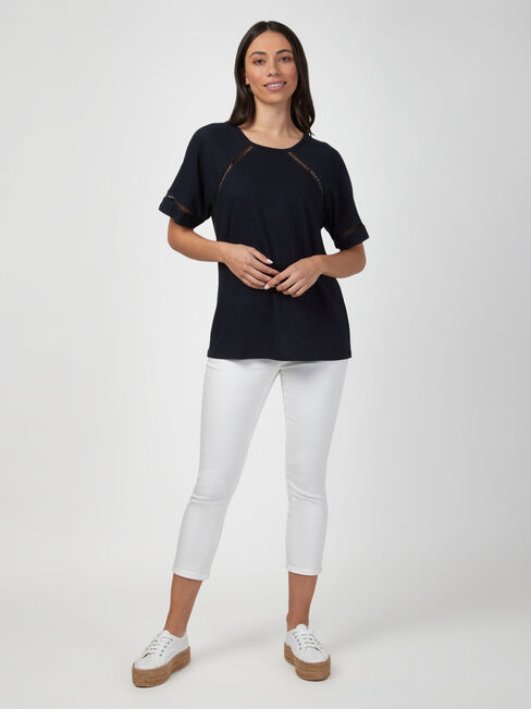 Sage Lace Insert Tee