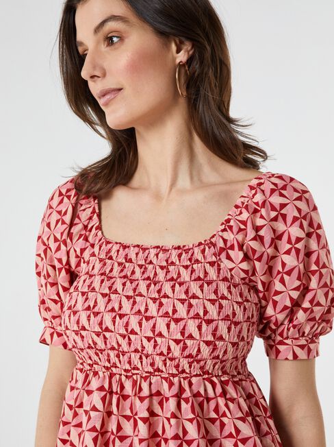 Chloe Shirred Bodice Top