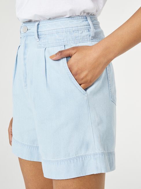 Yasmin Pleat Denim Short