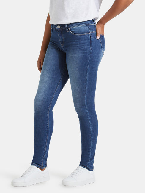 Butt Lifter Skinny Jeans Mid Sapphire