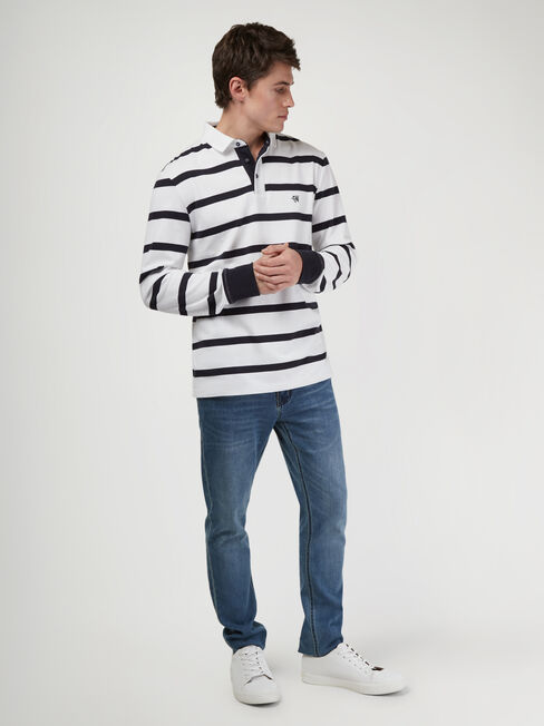 LS Gibson Stripe Rugby Polo