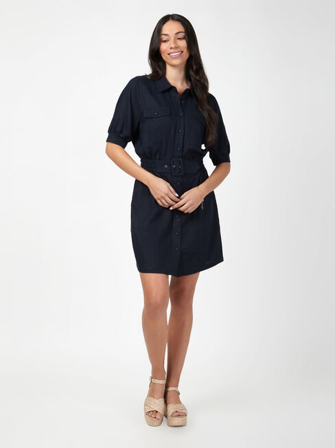 Flora Belted Shirt Dress
