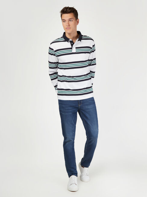 LS Travis Stripe Rugby Polo
