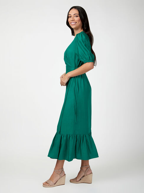 Lila Wrap Front Midi Dress
