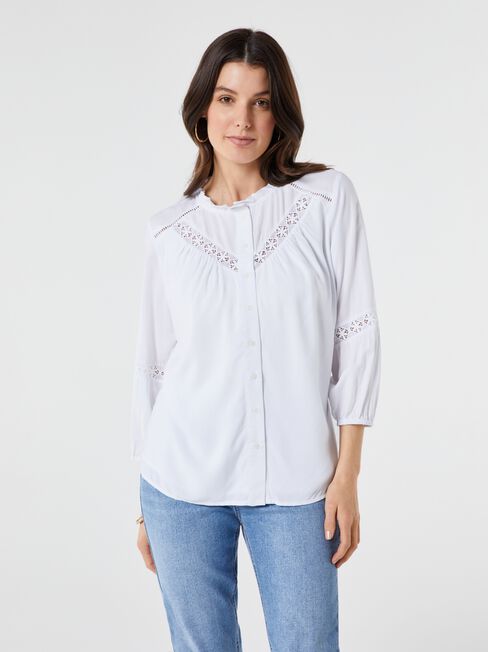 Fawn lace Insert Blouse