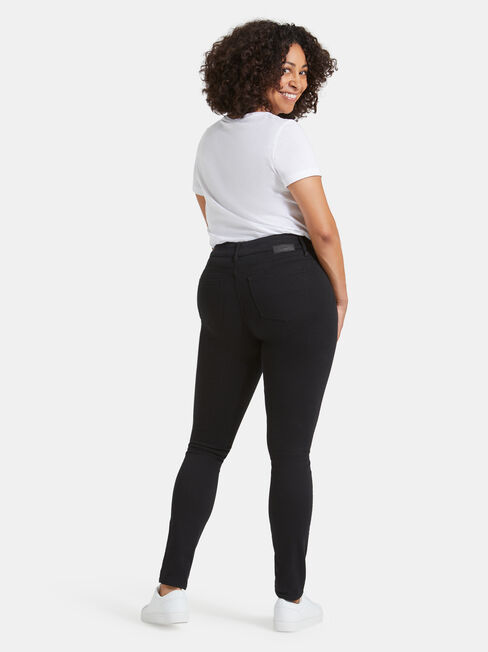 Tummy Trimmer Skinny Jeans Black Night