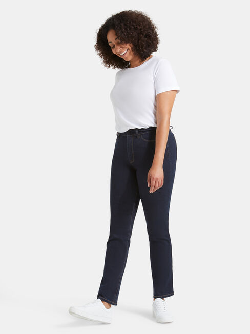 Tummy Trimmer Slim Straight Jeans Absolute Indigo