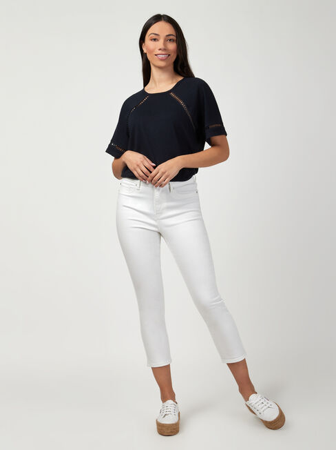 Kara Mid Waist Skinny Capri