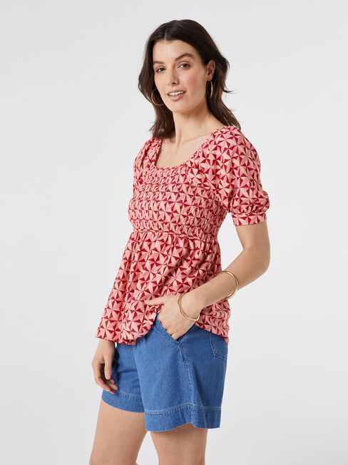 Chloe Shirred Bodice Top