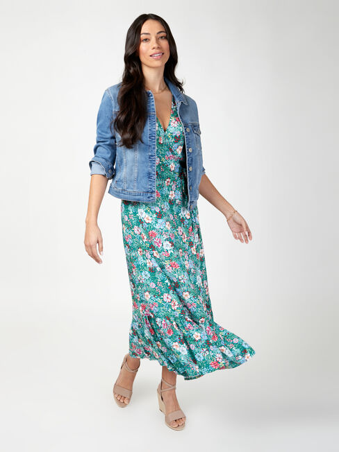 Lila Wrap Front Midi Dress