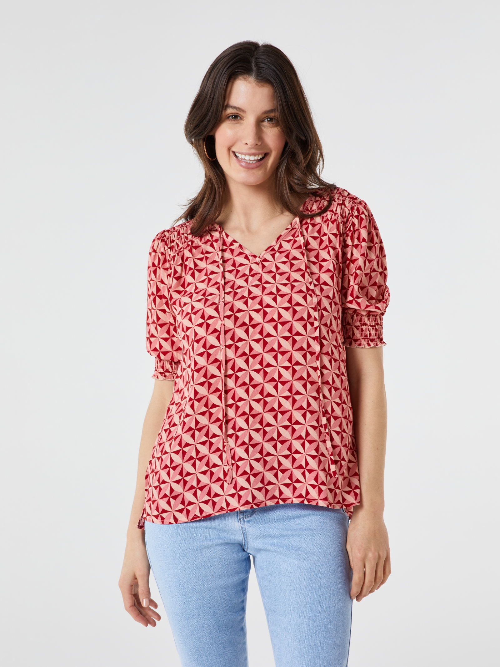 Allegra Tie Front Blouse