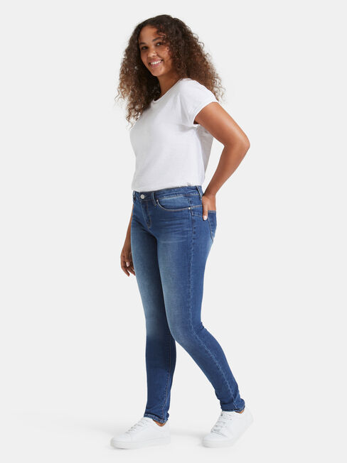 Butt Lifter Skinny Jeans Mid Sapphire