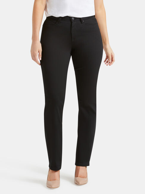 Curve Embracer Slim Straight Jeans Absolute Black