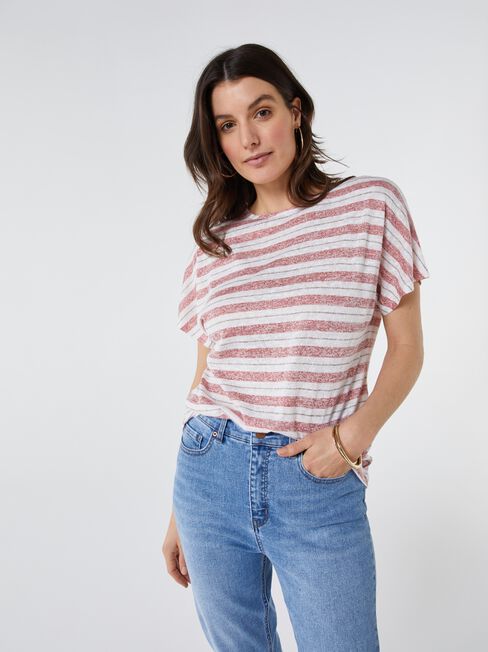 Kiera Textural Stripe Tee