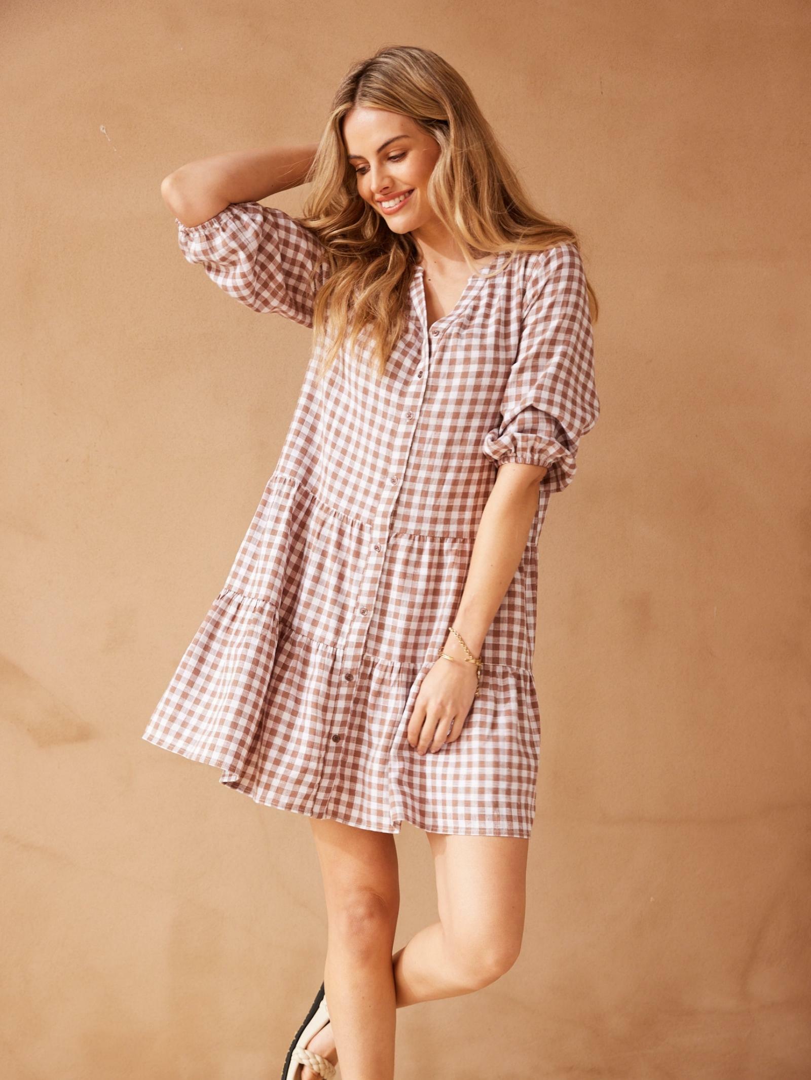 Kennedy Blouson Sleeve Shirt Dress