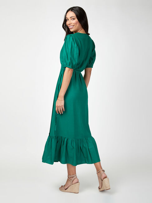 Lila Wrap Front Midi Dress