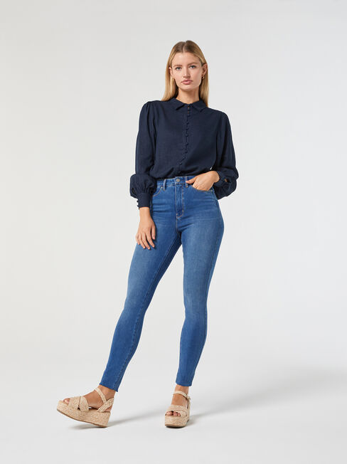 Laurel Linen Puff Slv Shirt