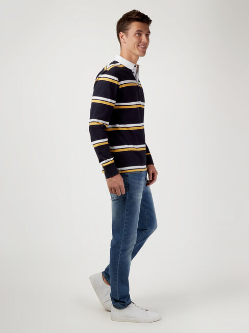 LS Carson Stripe Rugby Polo