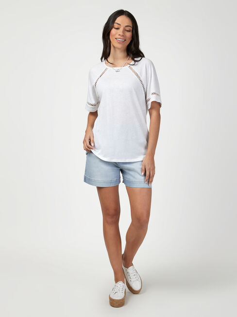 Sage Lace Insert Tee